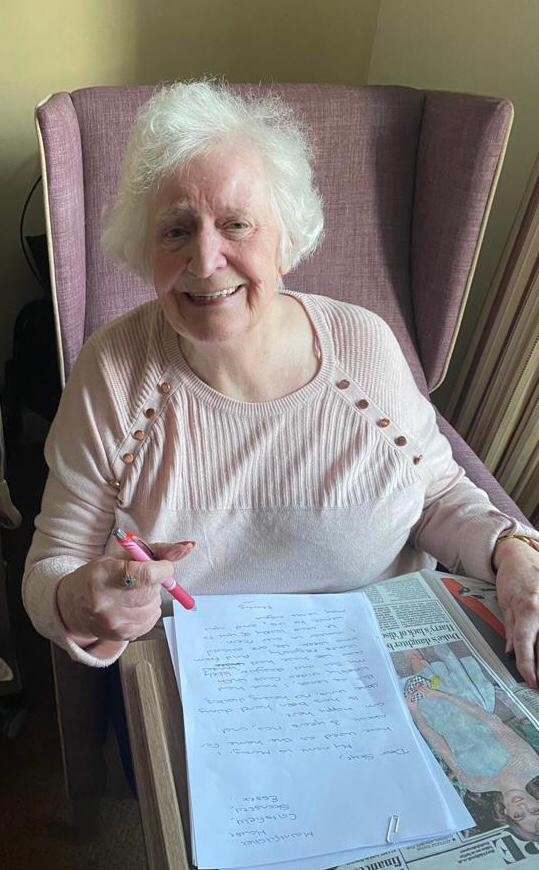 Local students put pen to paper for Stansted care home